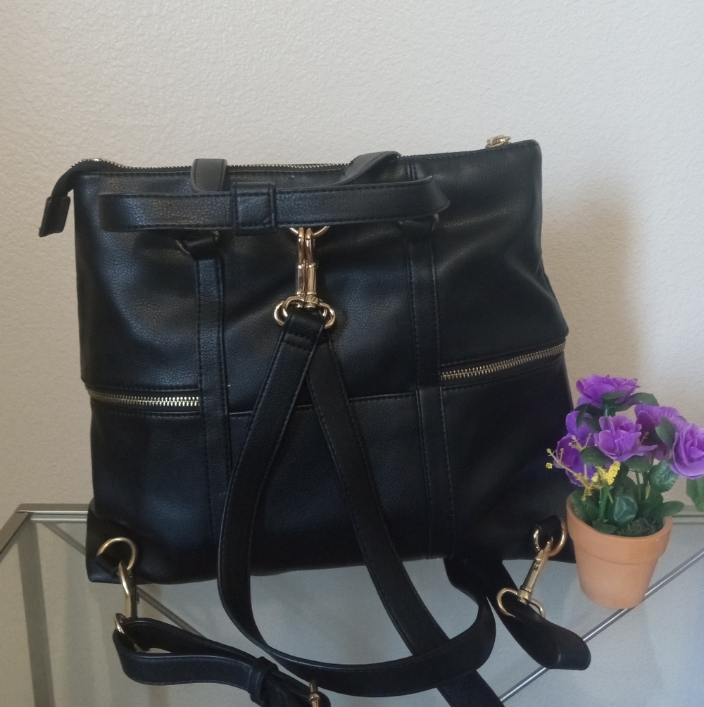 I.N.C. Haili Convertible Backpack International Concepts Faux Leather Bag - Picture 7 of 10